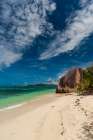 Sandy tropical beach on the Indian Ocean Anse Source d Argent Beach-La Digue Island-Seychelles Art Print